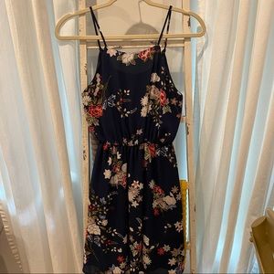 Lush navy floral dress